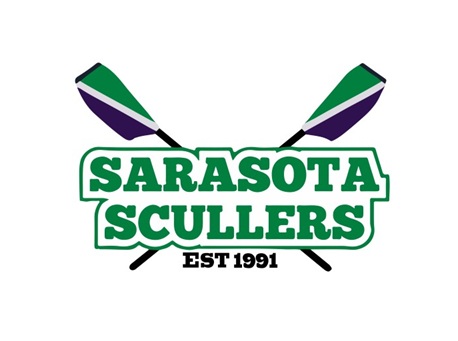 Sarasota Scullers logo with crossing oars